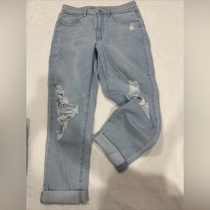 No BO no Boundaries light wash Distressed Jeans size 11